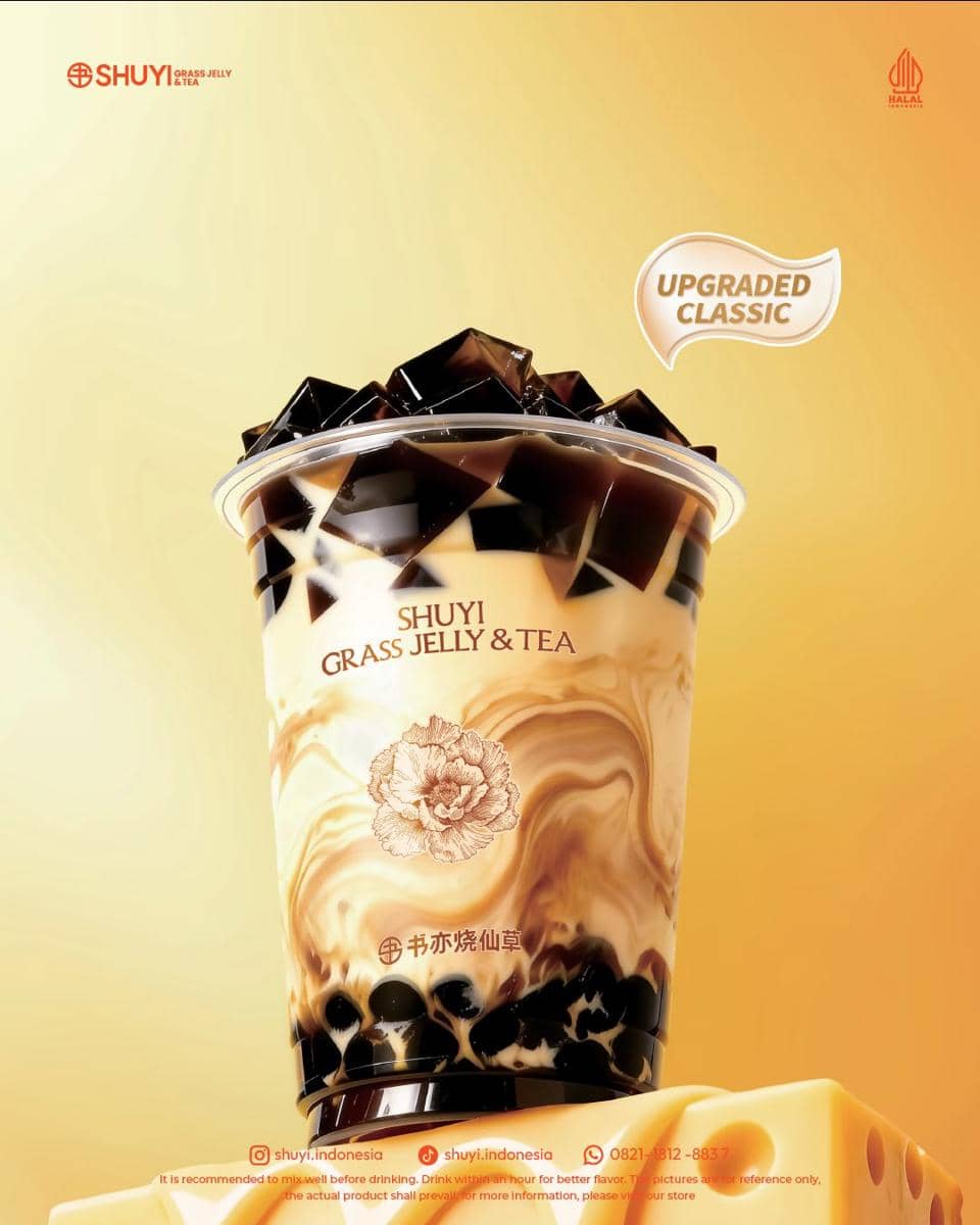 menu Cheese Lava Boba Grass Jelly Shuyi Grass Jelly & Tea (instagram.com/shuyi.indonesia)