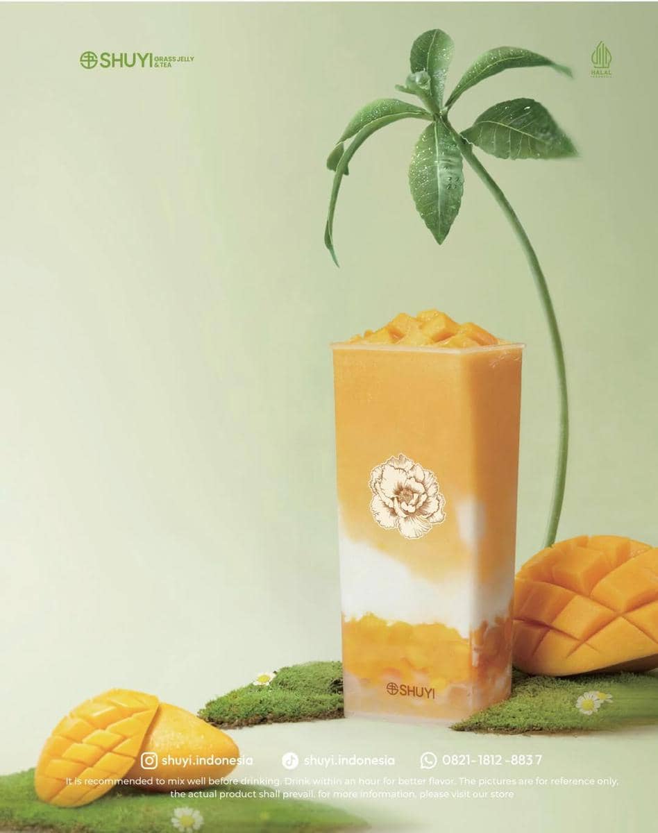 Creamy Mango Sago Shuyi Grass Jelly & Tea Indonesia (instagram.com/shuyi.indonesia)