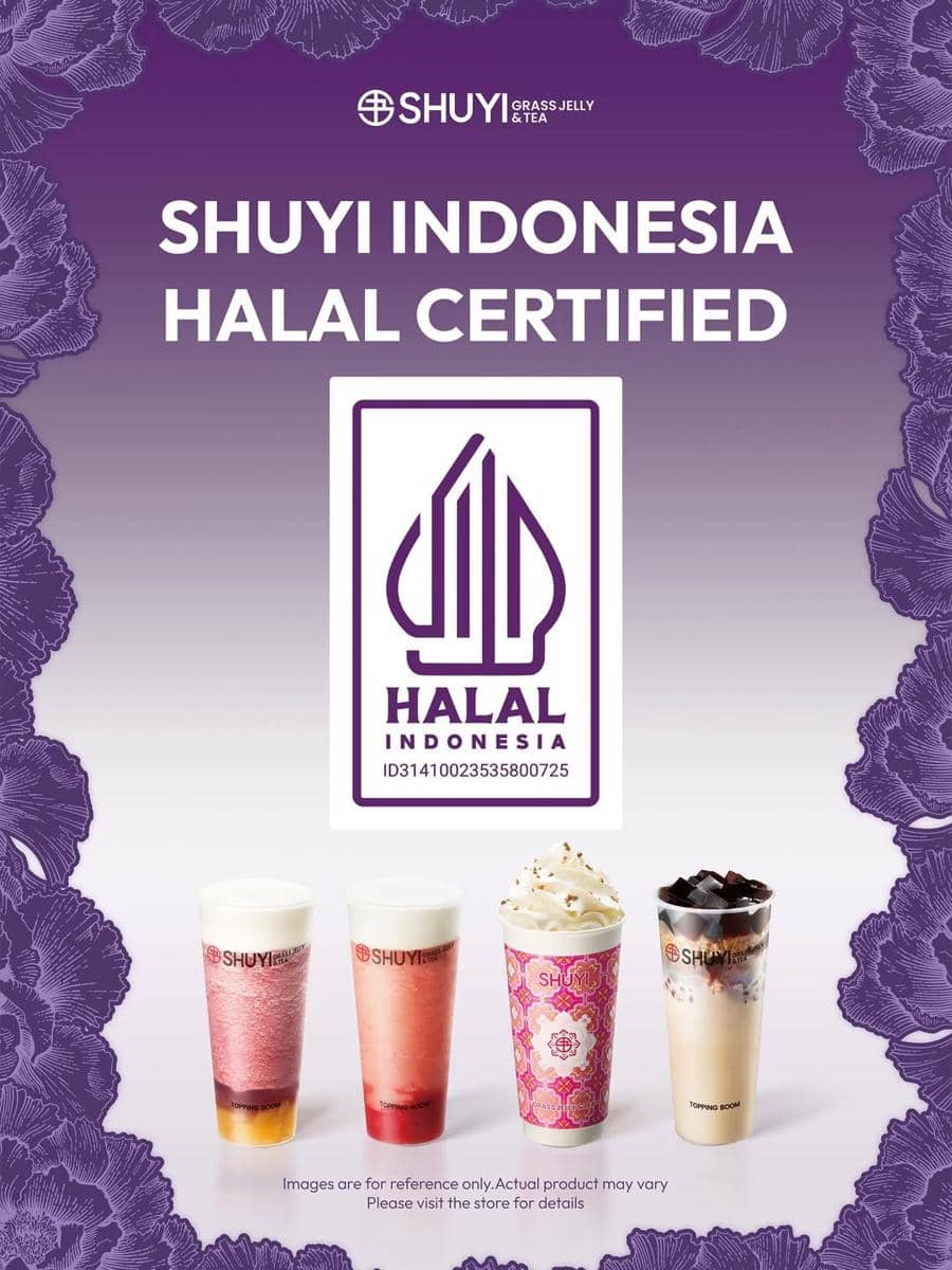 sertifikat halal Shuyi Grass Jelly & Tea Indonesia (instagram.com/shuyi.indonesia)