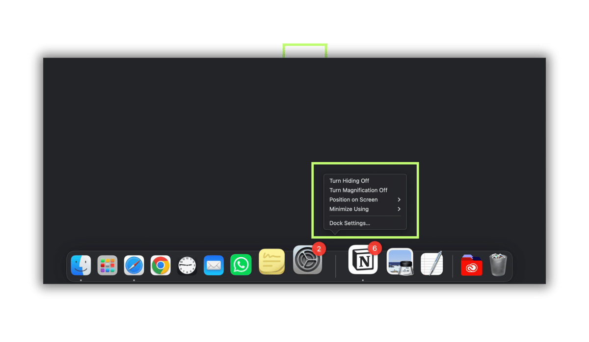 Dock di MacBook 