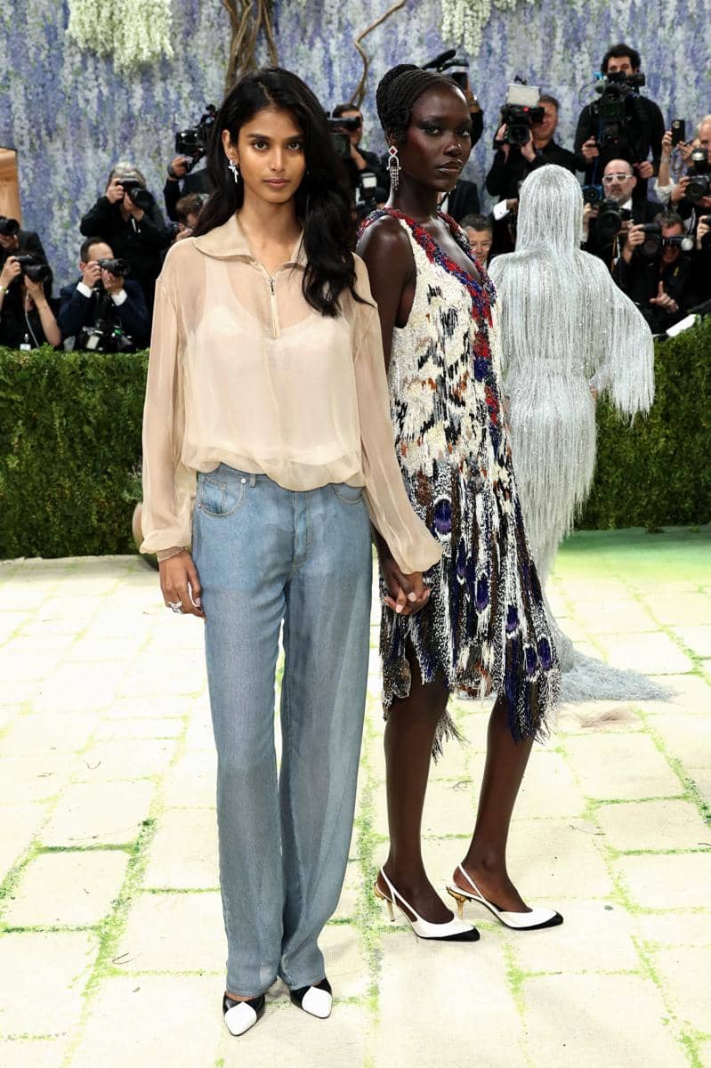 Bhavitha Mandava and Awar Odhiang attend the 2026 Met Gala celebrating "Costume Art" at the Metropolitan Museum of Art on May 04, 2026 in Ne