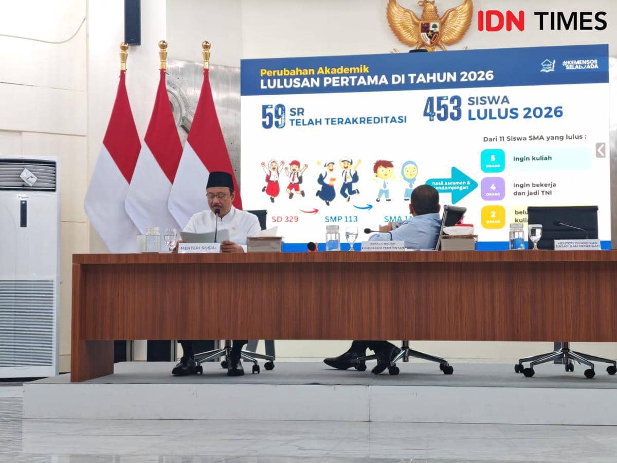 Menteri Sosial (Mensos), Saifullah Yusuf (Gus Ipul) (Pakai Peci) (IDN Times/Ilman Nafi'an)
