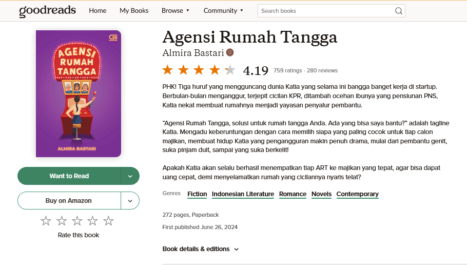 Review di Goodreads (foto tangkapan layar Goodreads)