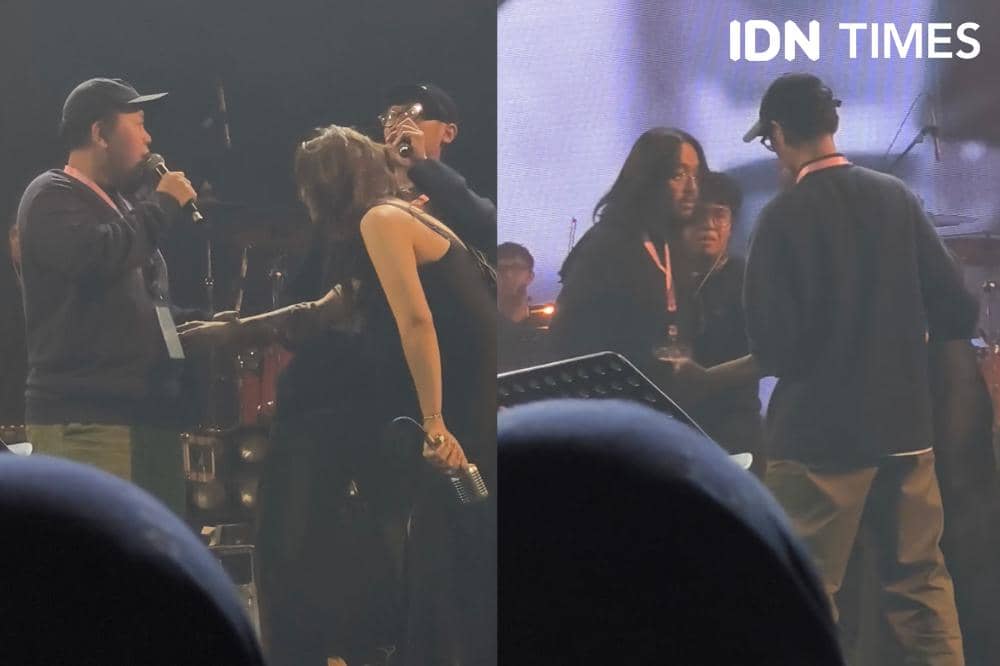 Potret Danilla Riyadi di OTW Pestapora 2026 day 3 saat beri kejutan untuk suaminya