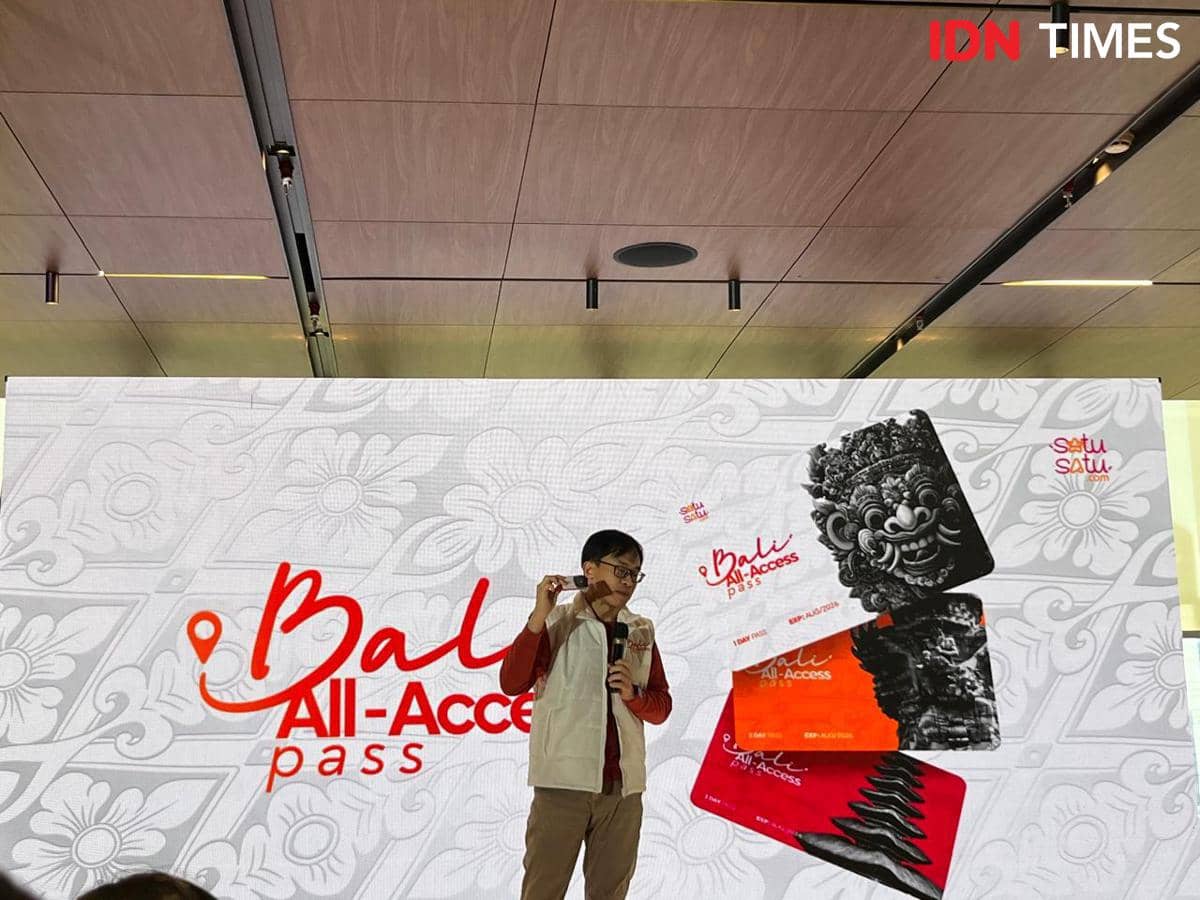 Potret peluncuran Bali All-Access Card oleh Albert Lucius, Group CEO & Founder of TipTip Indonesia, Jakarta Selatan