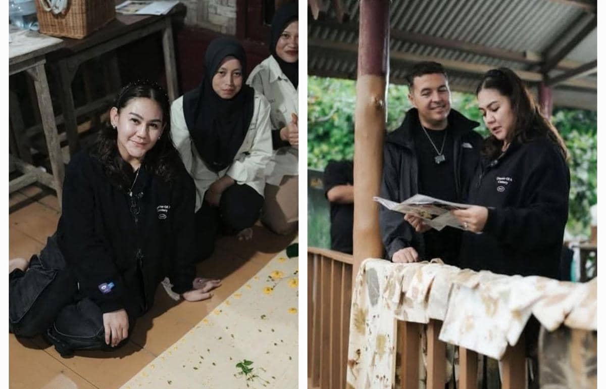 9 Potret Sissy Prescillia di TNGHS, Belajar Ecoprint