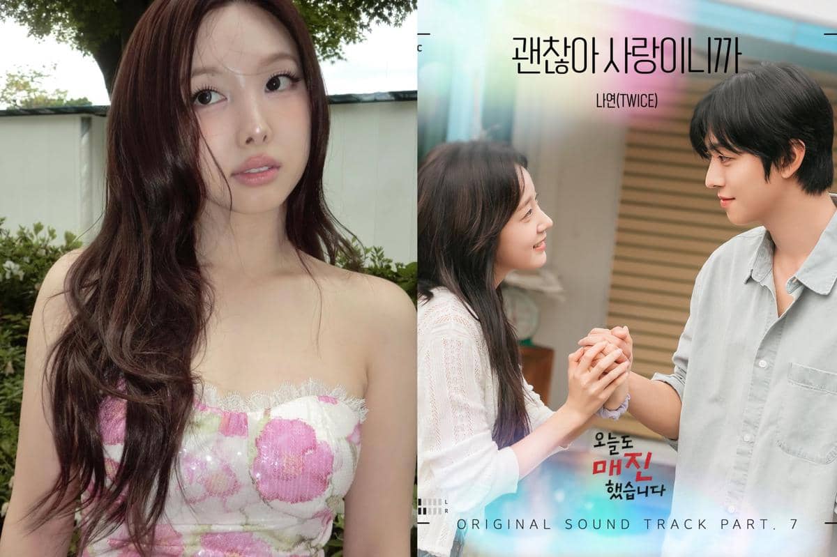 Nayeon TWICE | poster lagu "Love Is Enough" dari Nayeon TWICE untuk OST drama Sold Out On You