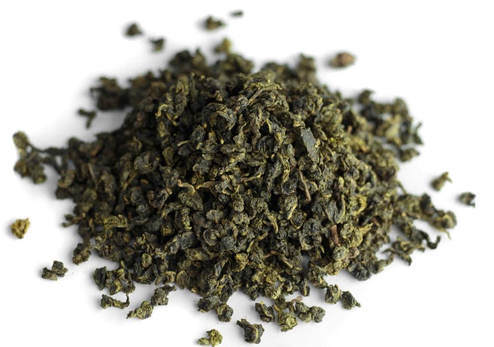 ilustrasi oolong tea yang belum diseduh