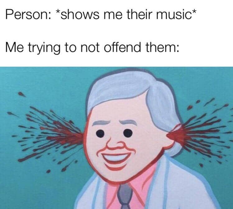 meme kartun tentang selera musik