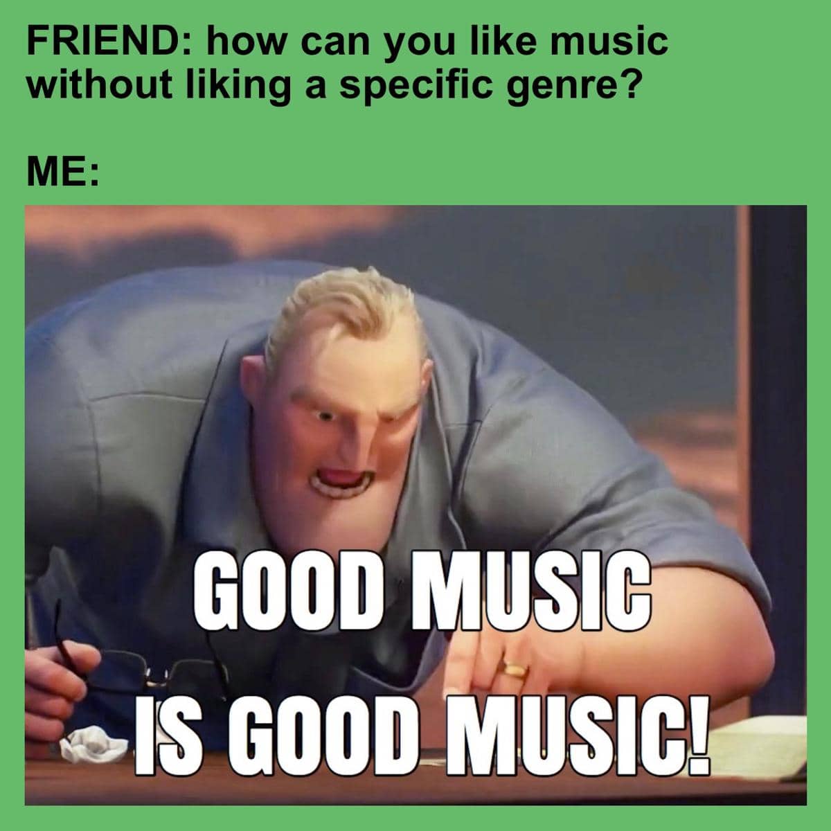 meme kartun tentang selera musik