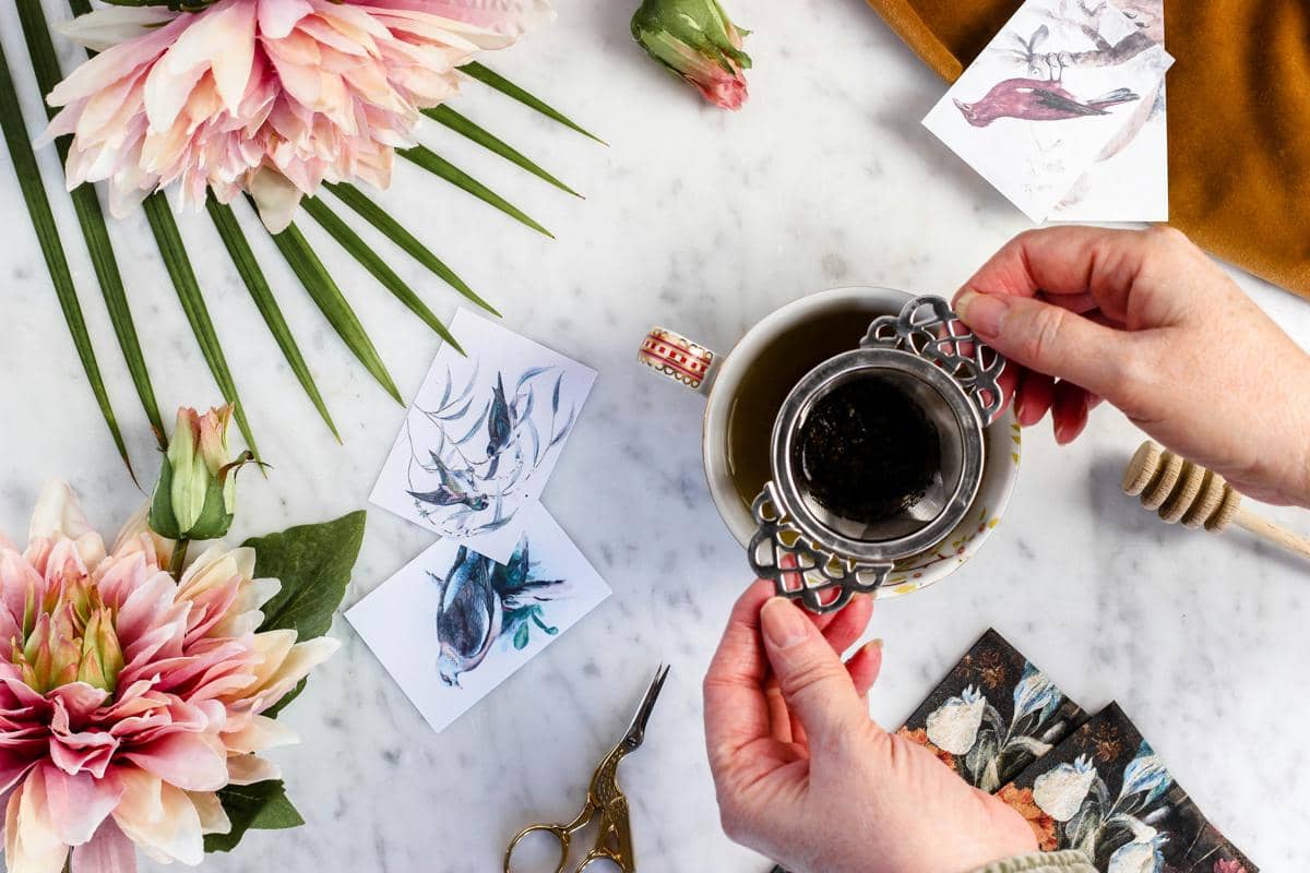 ilustrasi membuat oolong tea