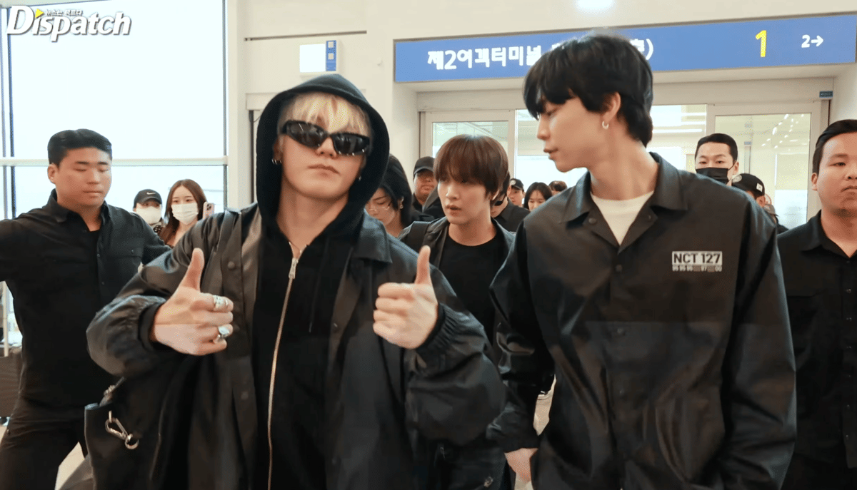 momen NCT 127 di bandara Incheon menuju Bali 