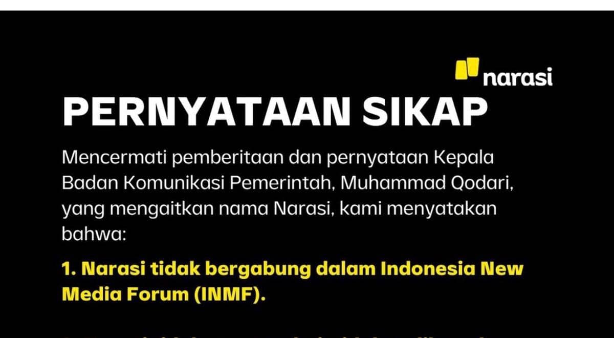 Narasi Bantah Gabung New Media, Organisasi Homeless Media