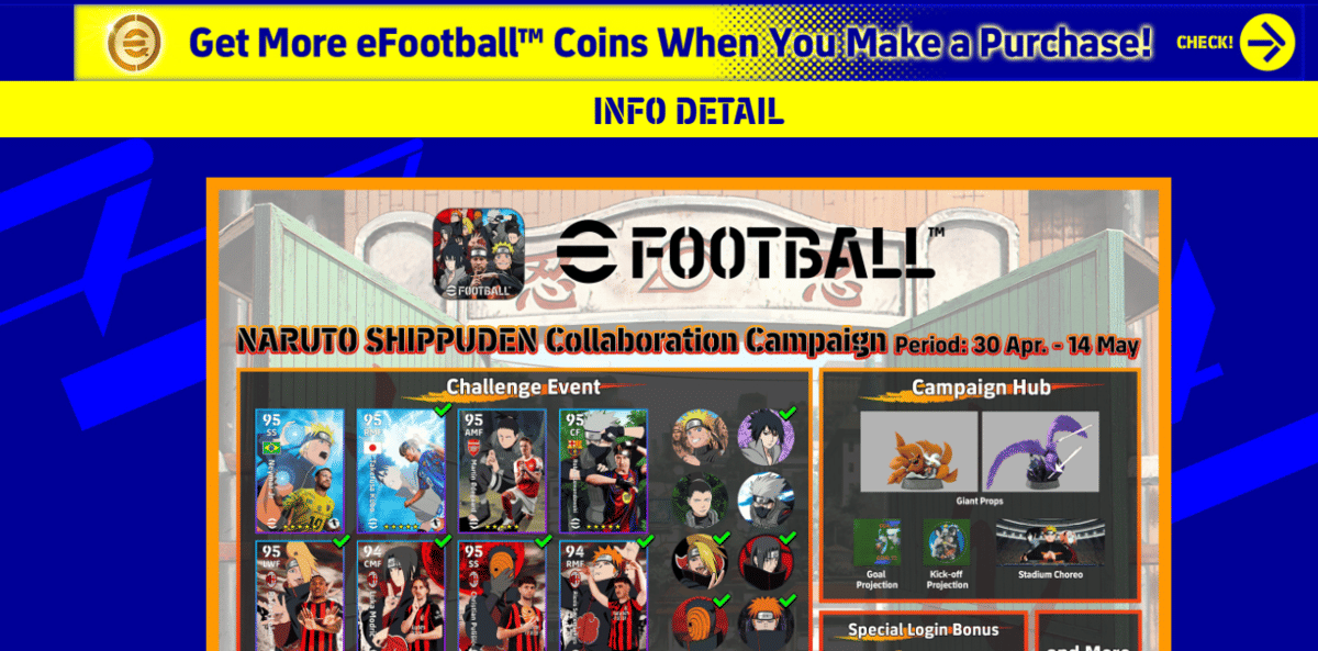 Kolaborasi eFootball x Naruto