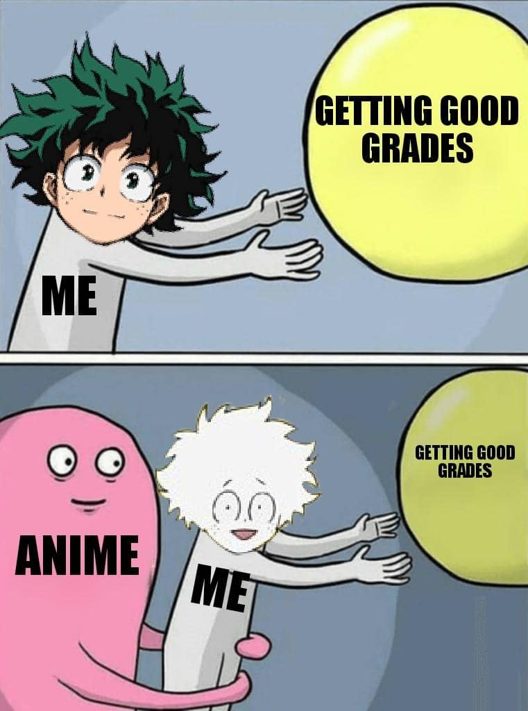 meme anime tentang nilai akademik