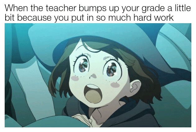 meme anime tentang nilai akademik