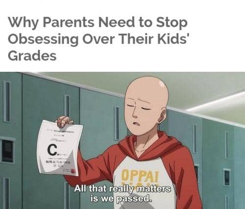 meme anime tentang nilai akademik