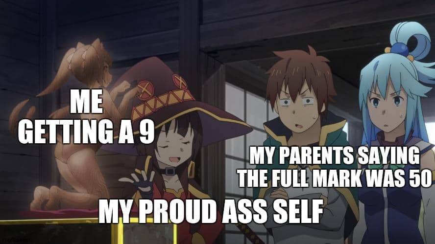 meme anime tentang nilai akademik