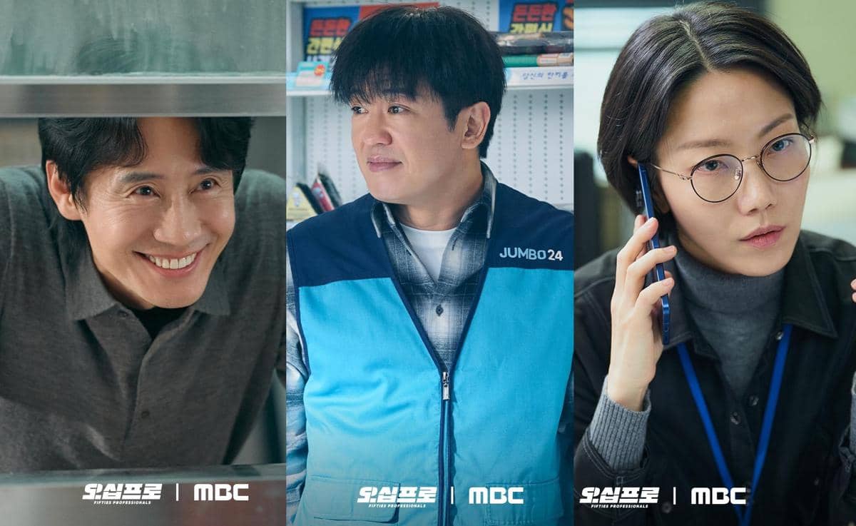 Shin Ha Kyun, Heo Sung Tae, dan Kim Shin Rok di drama Fifties Professionals