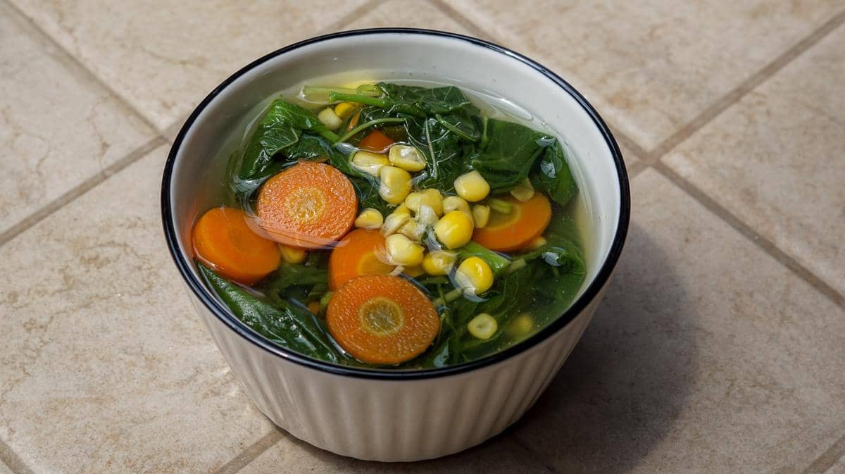 ilustrasi sayur bening bayam