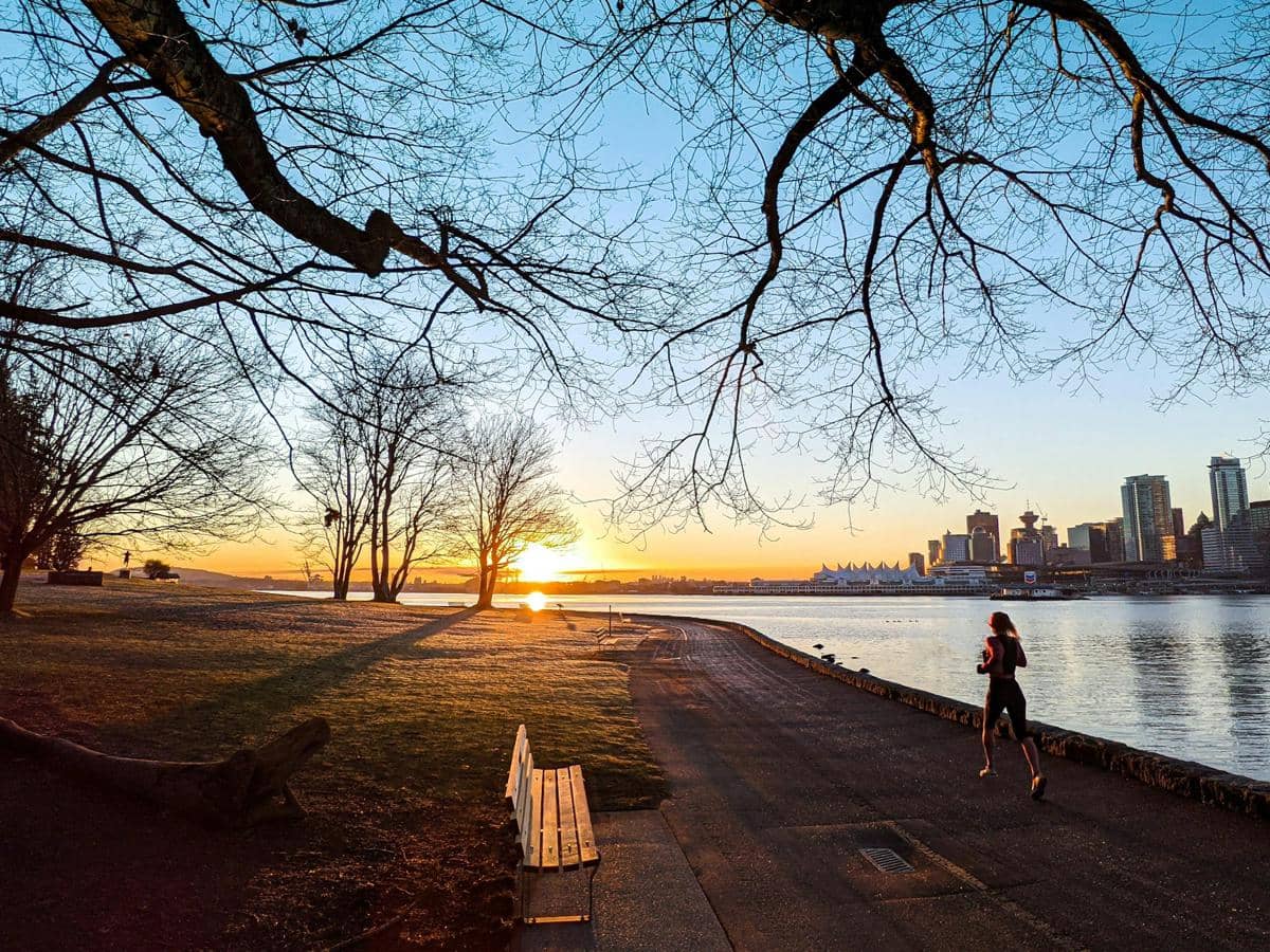 Potret Stanley Park di Vancouver, British Columbia, Kanada