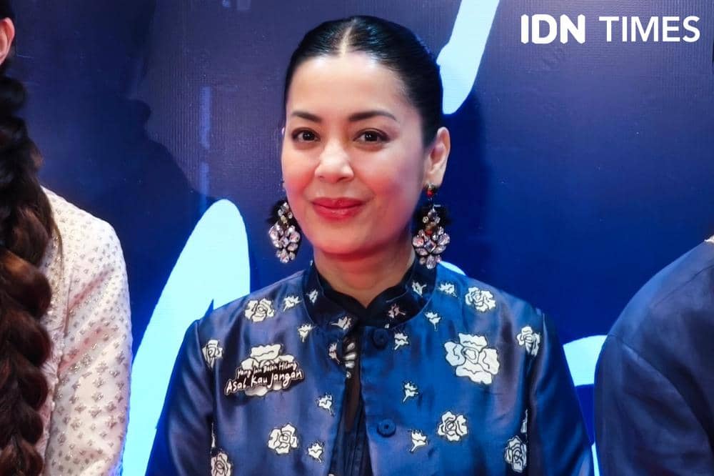 Potret Lulu Tobing saat dijumpai usai konferensi pers film Yang Lain Boleh Hilang Asal Kau Jangan yang digelar di Jakarta, Jumat (8/5/2026)