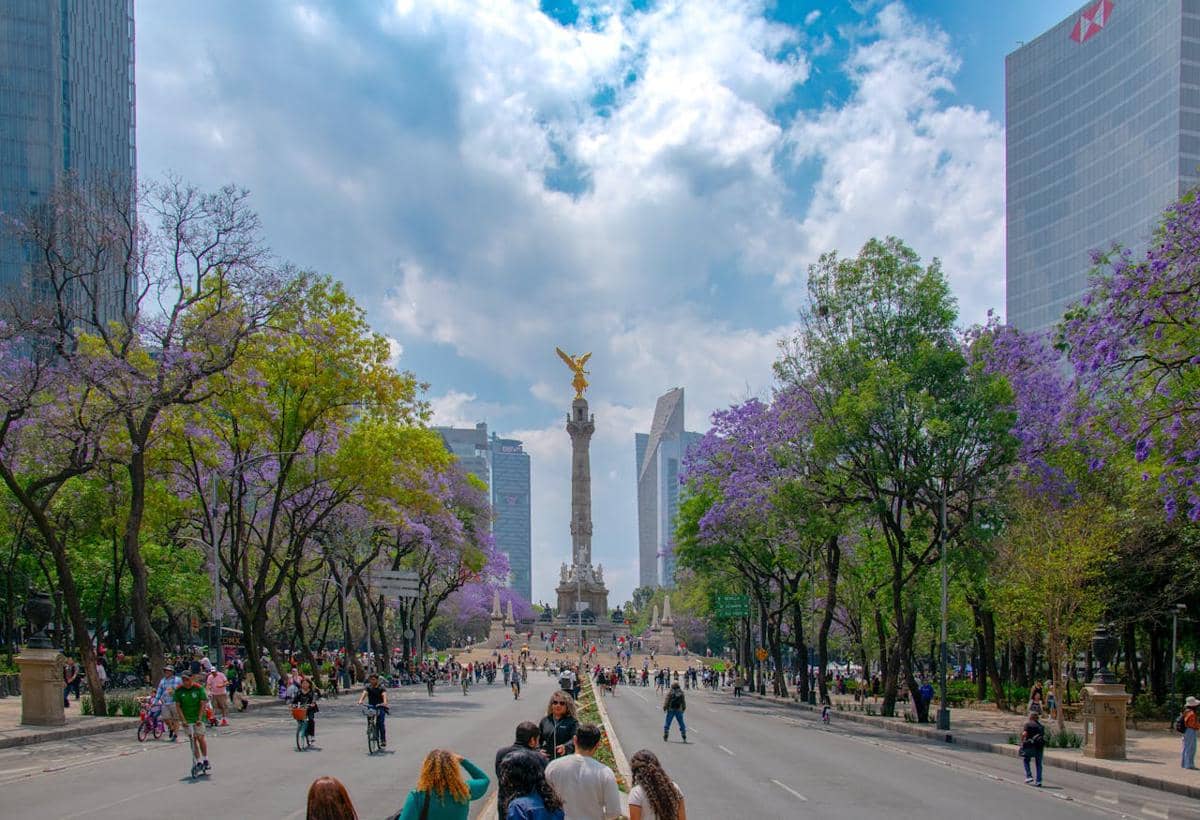 Potret Paseo de la Reforma di Mexico City, Meksiko 