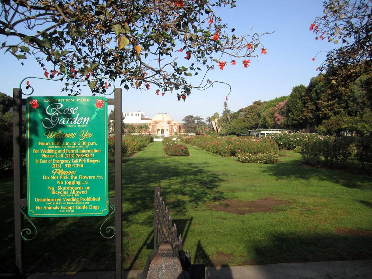 Potret Exposition Park Rose Garden, Los Angeles 