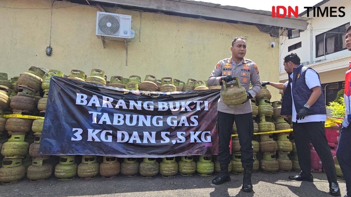 Polres Karangasem Bongkar Praktik Oplos Gas Subsidi, Sita 1.788 Tabung Gas 