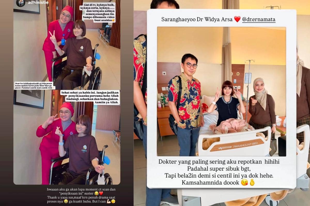 Chika Jessica dirawat di rumah sakit