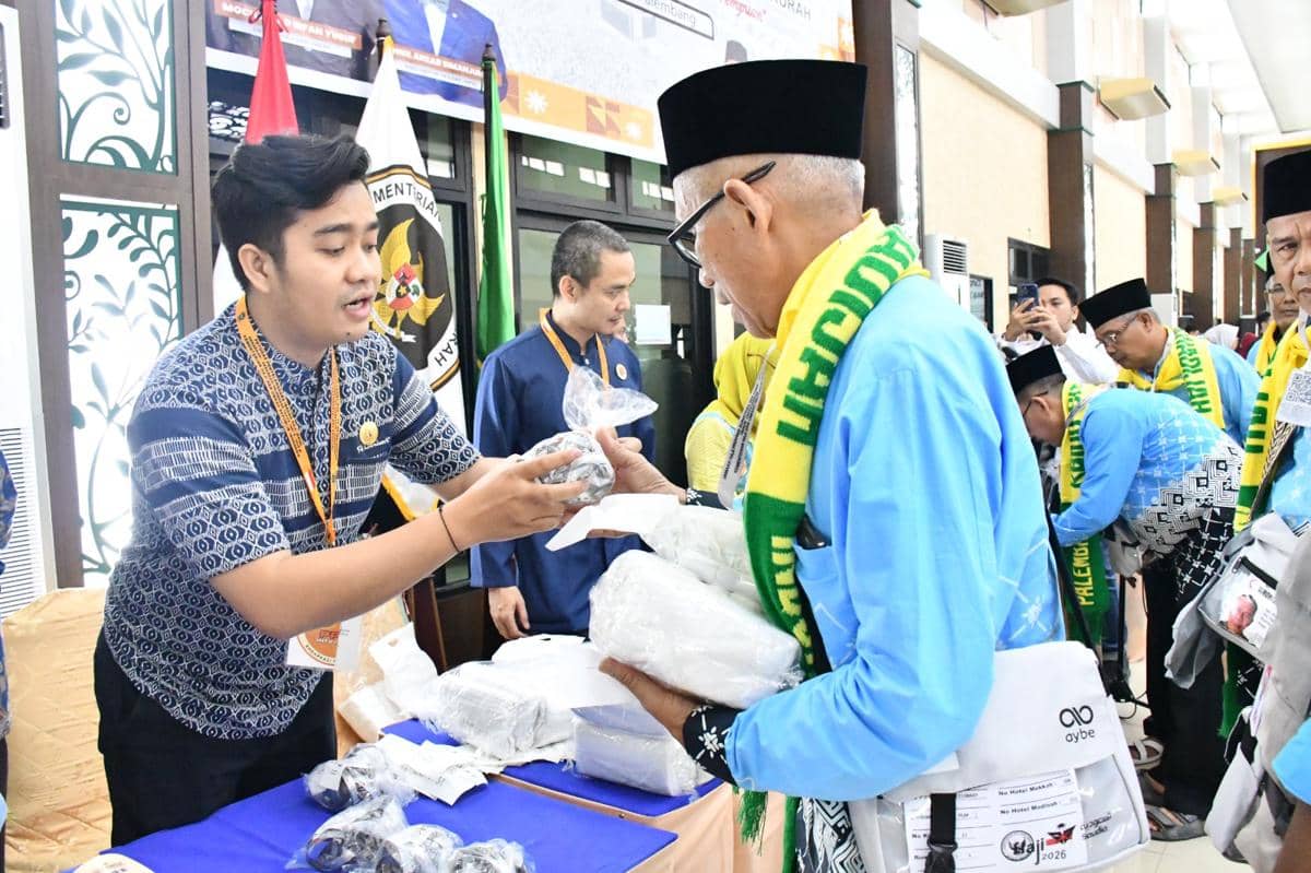 Jemaah haji Embarkasi Palembang keberangkatan gelombang kedua tiba di Asrama Haji (Dok. Kemenhaj Sumsel)