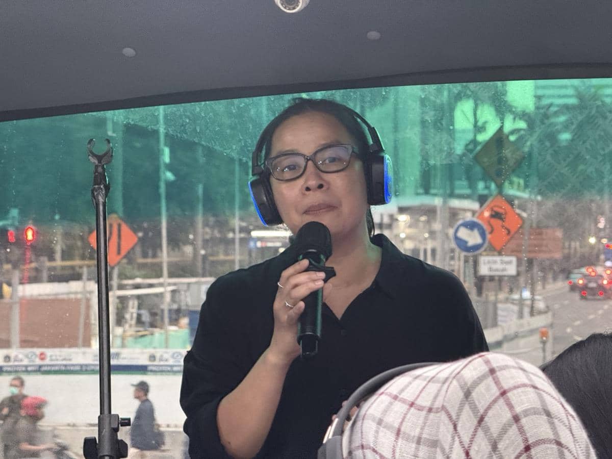 Inge Bachrens selaku COO of PT Java Festival Production yang hadir dalam pertemuan media pada Jumat (8/5/2026).