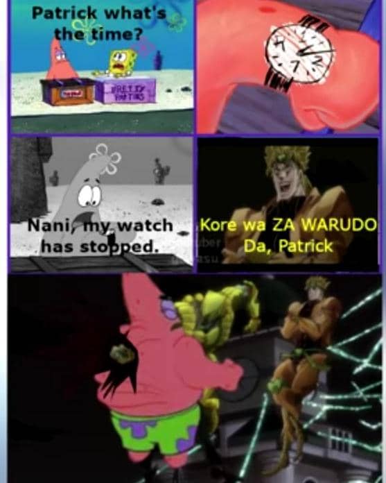 meme anime tentang Patrick Star