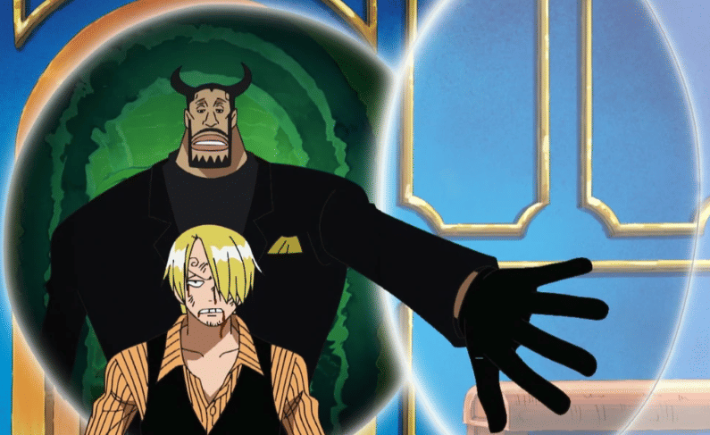 Karakter Blueno dan Sanji dari anime One Piece (1999)
