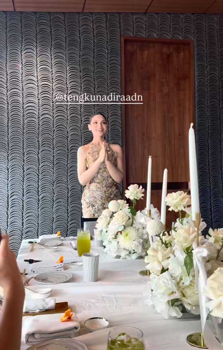 Gaya Tengku Nadira di Bridal Shower (instagram.com/ranggazlaksmana)