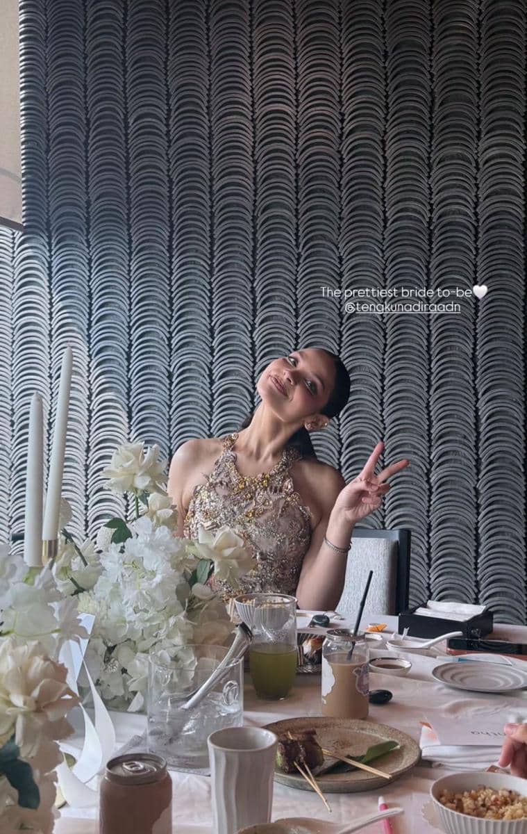 Gaya Tengku Nadira di Bridal Shower (instagram.com/syifahadju)