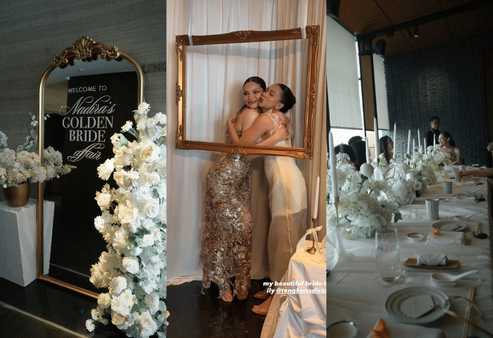 7 Dekorasi Bridal Shower Tengku Nadira, Golden Bride!