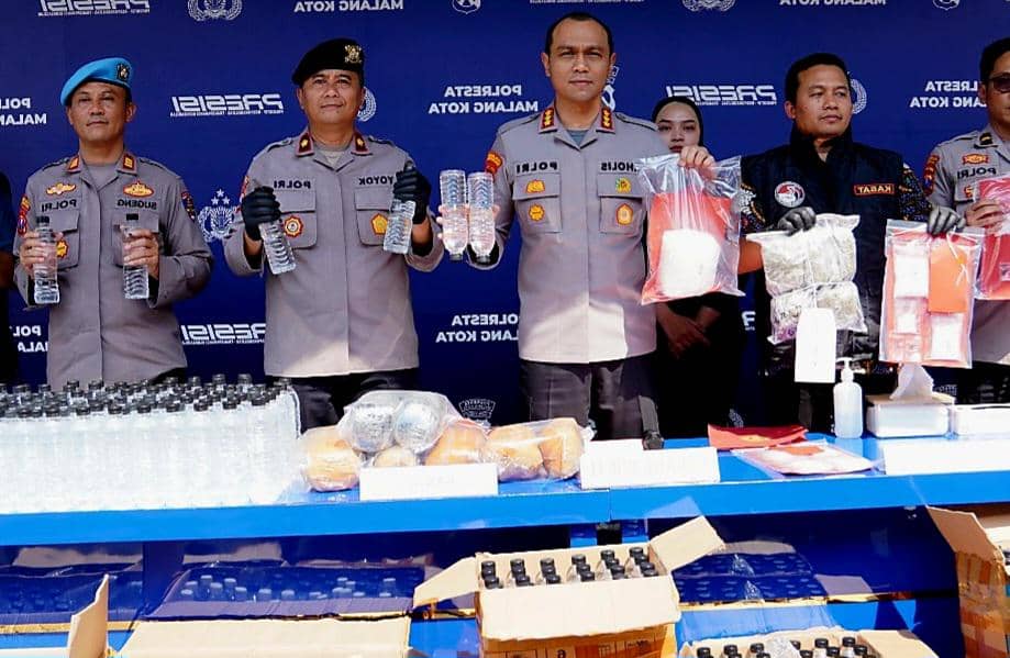 Polisi Gagalkan Peredaran 1 Kilo Sabu dan 8 Kilo Ganja di Kota Malang