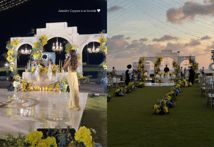 7 Dekorasi Resepsi Ayah Jennifer Coppen, Garden Party Tepi Pantai!