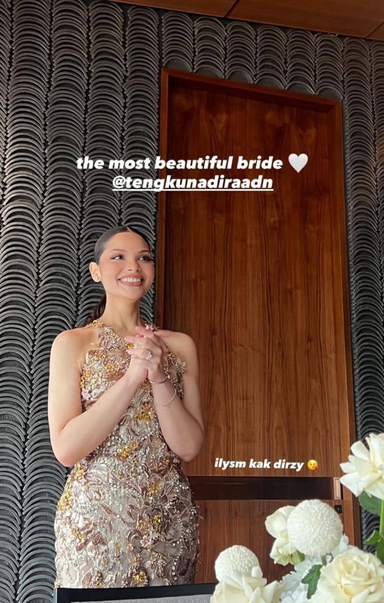 Gaya Tengku Nadira di Bridal Shower (instagram.com/mikamaksum via tengkunadiraadn)