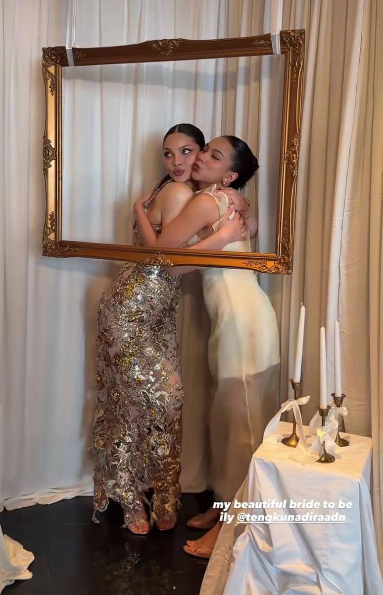 Gaya Tengku Nadira di Bridal Shower (instagram.com/mikamaksum via tengkunadiraadn)