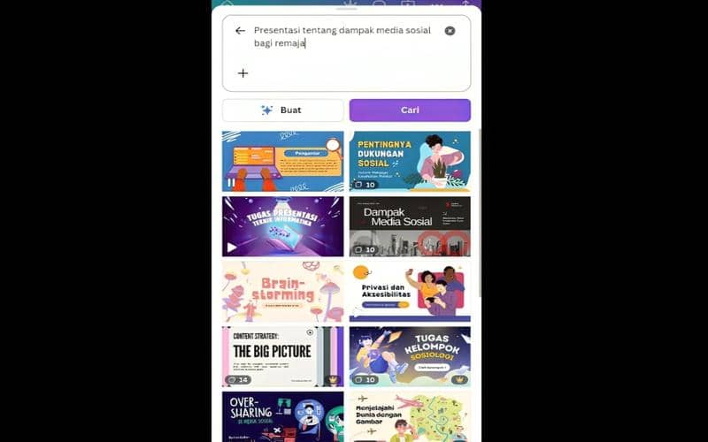 cara bikin PPT otomatis dengan AI Canva