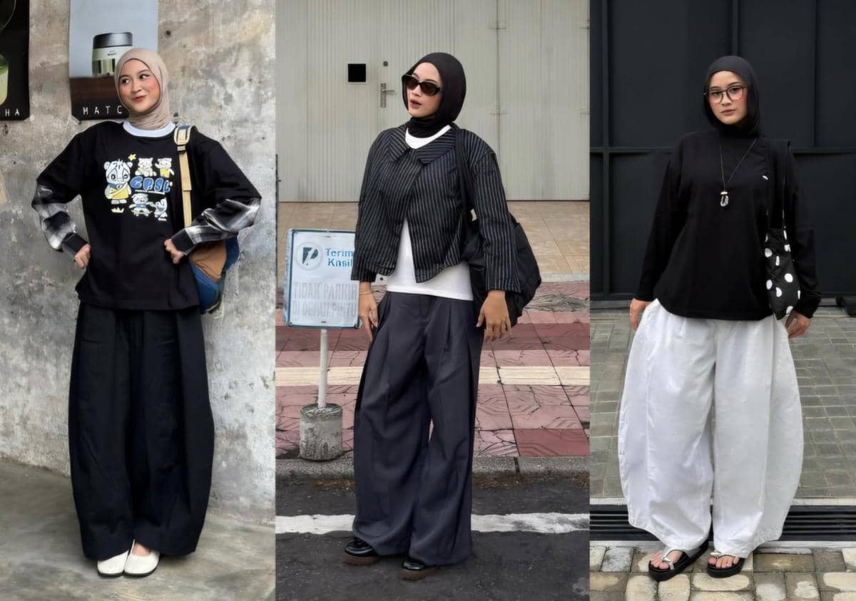 9 Ide OOTD Hijab Nuansa Hitam ala Afa Citra, Anti Monoton!