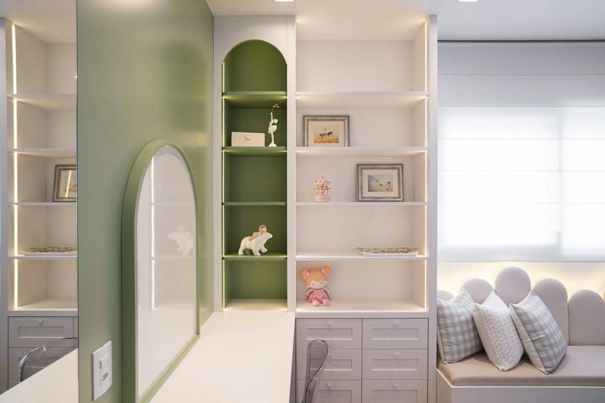 Ilustrasi kamar tidur anak dengan storage