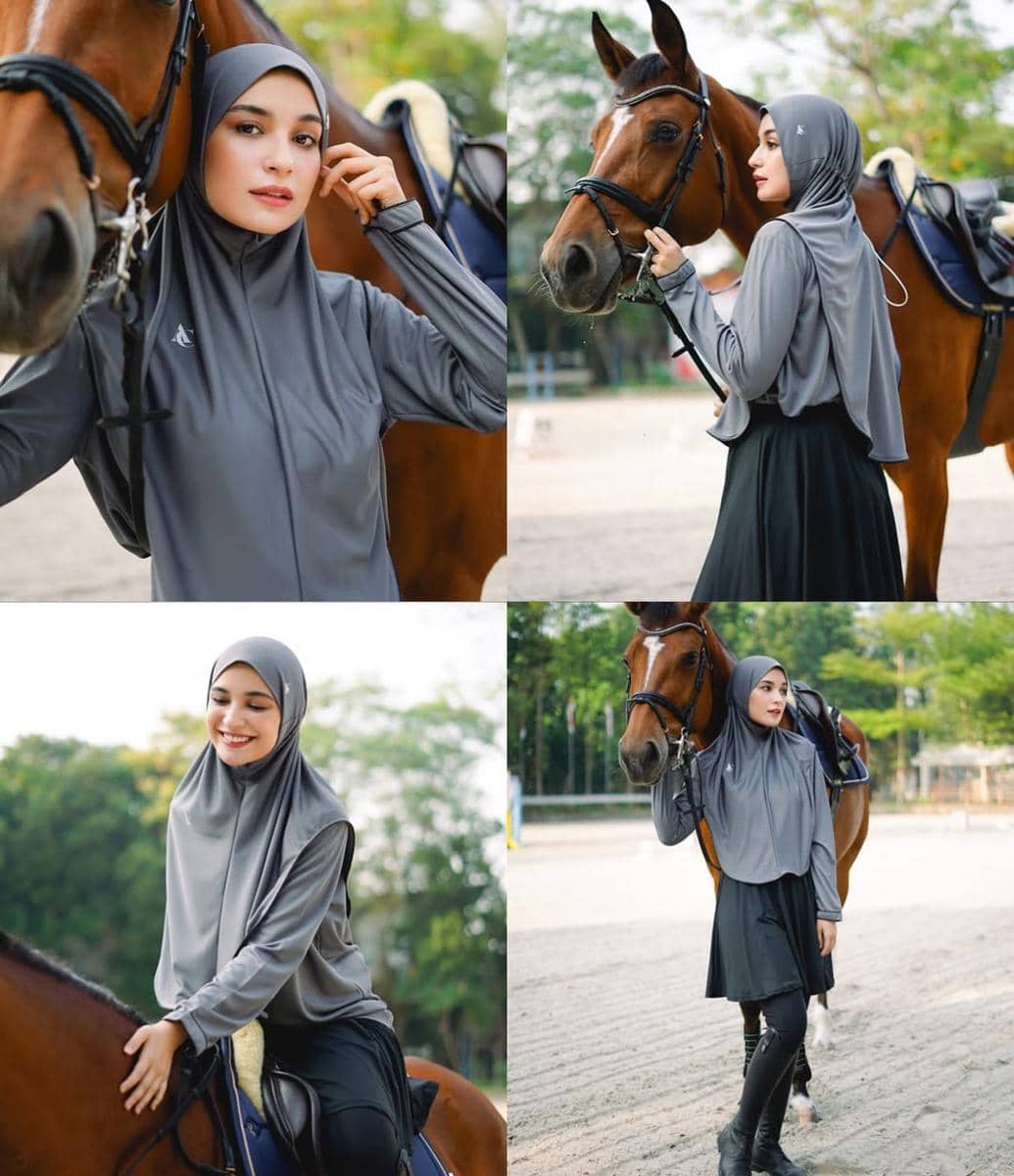 inspirasi outfit olahraga ala Shireen Sungkar 