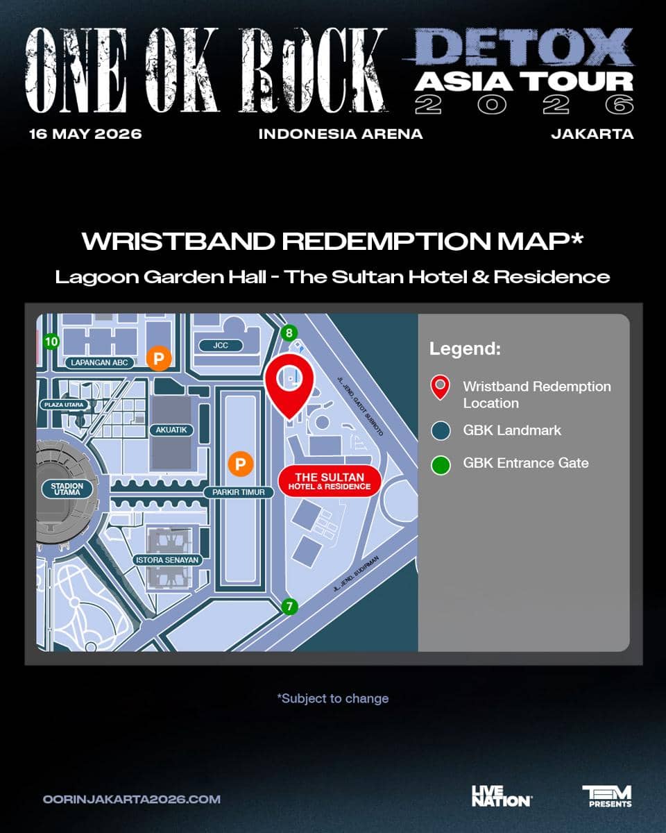 lokasi penukaran tiket One Ok Rock Jakarta 2026 