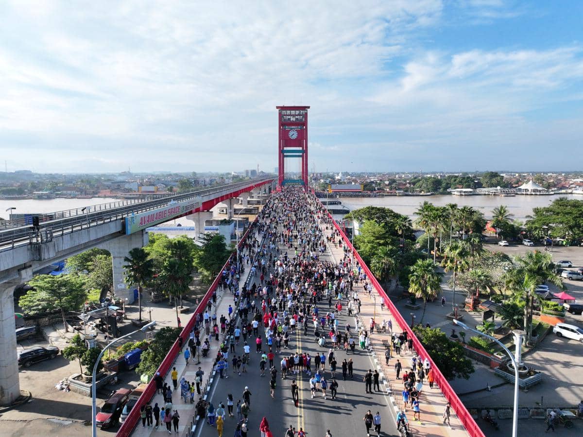 Uji coba ketiga CFD Jembatan Ampera Palembang (Dok. Diskominfo untuk IDN Times/