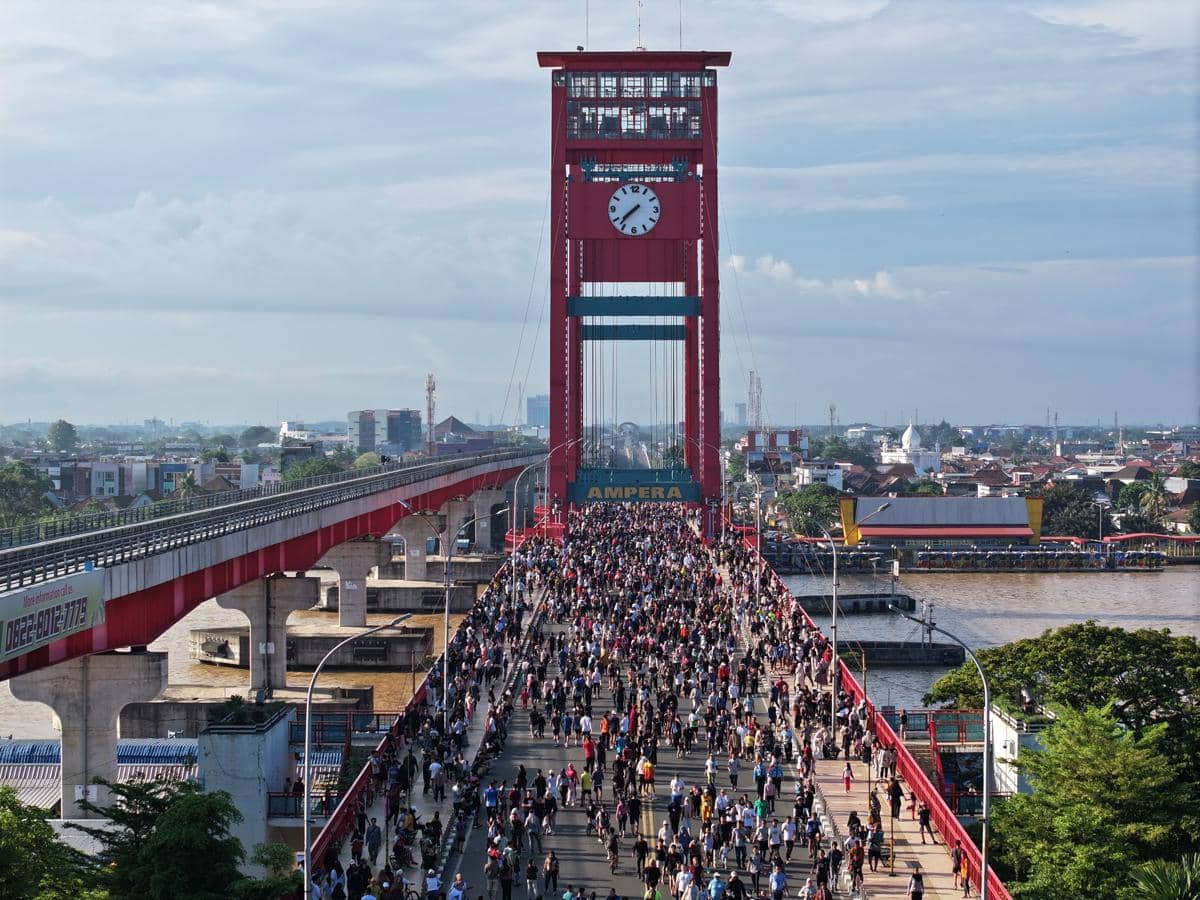 Pro Kontra CFD Jembatan Ampera Palembang, Kapan Diresmikan Pemkot?
