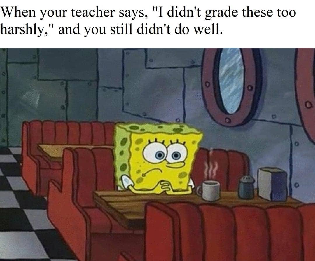 meme SpongeBob tentang guru