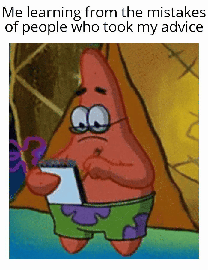meme SpongeBob tentang saran